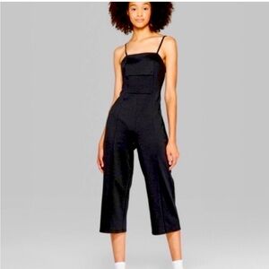 Wild Fable Black Cropped Stretch Jumpsuit. Size XXL.